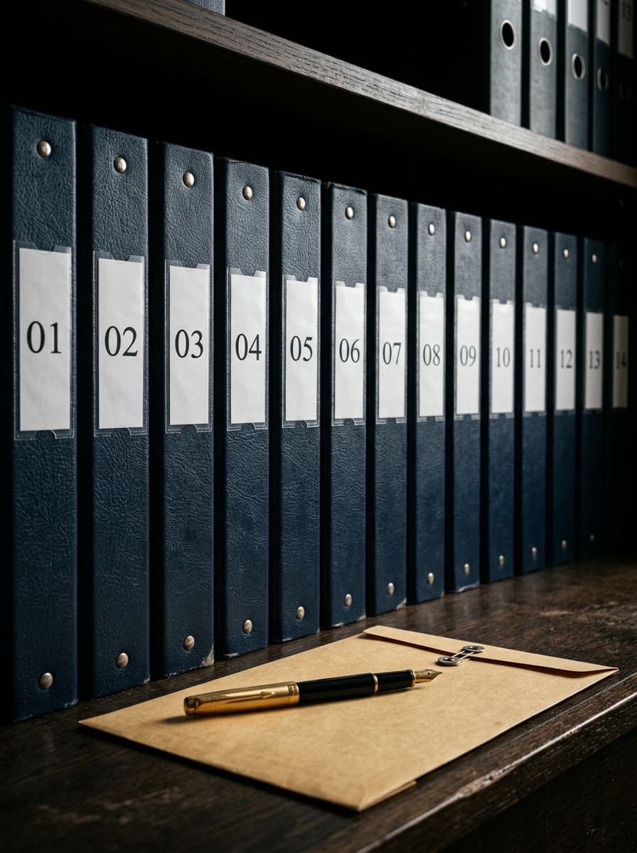Numbered case files and official records for bank and NBFC matters
